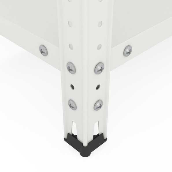 Стеллаж металлический 253х120х50 см БЕЛЫЙ 5 полок из металла РУНА для дома, кладовки, кухни -
                                                        Фото 7